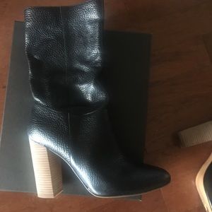 Leather slouch bootie